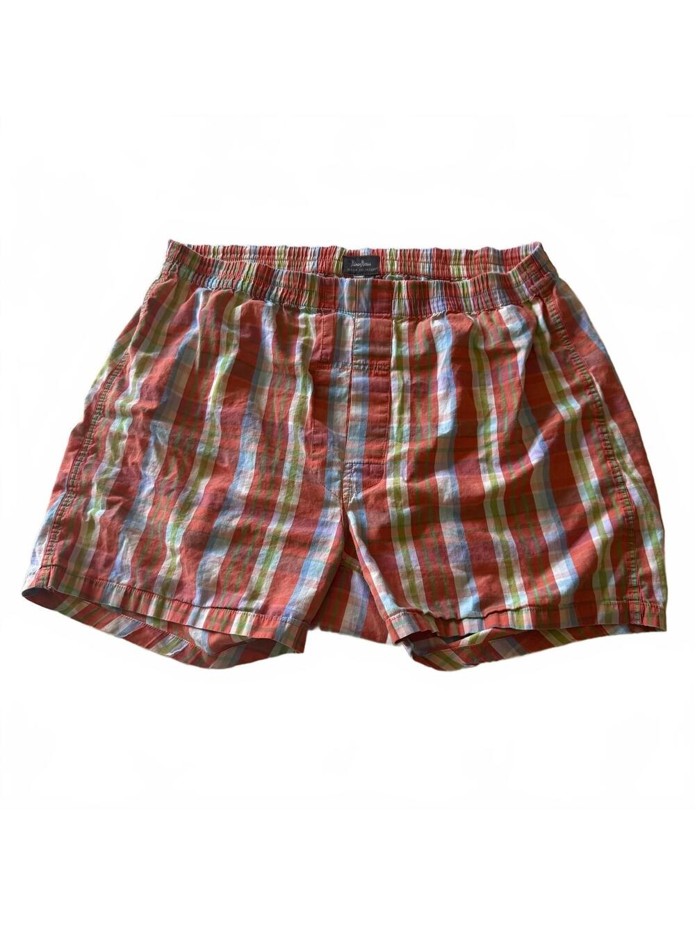 Vintage Neiman Marcus Men's Plaid Madras Shorts Made in Italy Preppy Euro Sz M